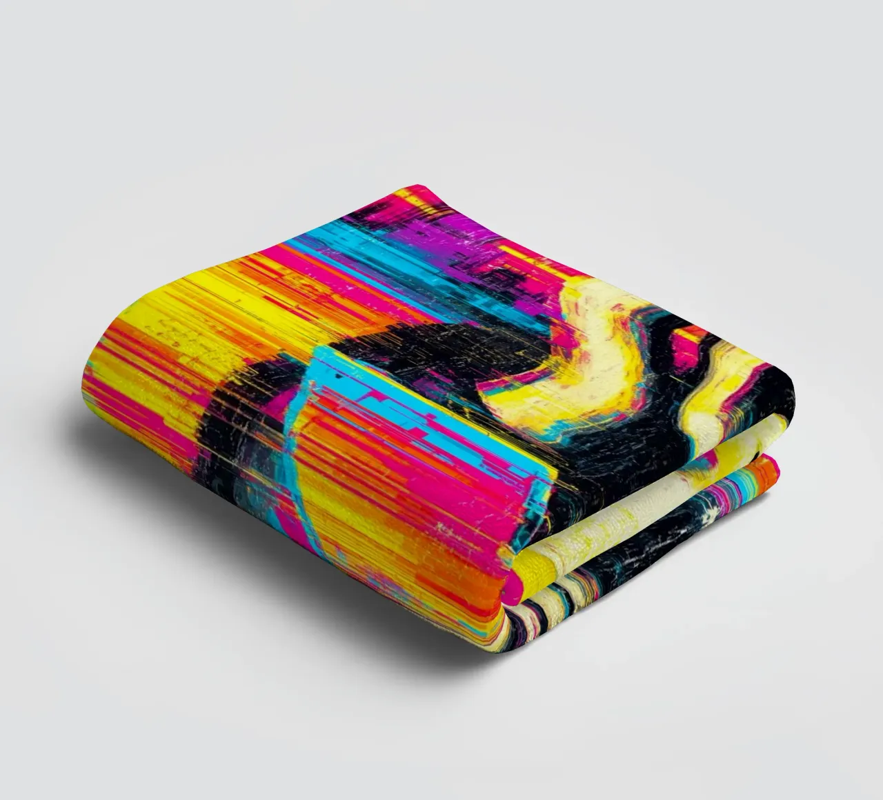 Pixel Panic towel by Justyna Jaszke JBJart