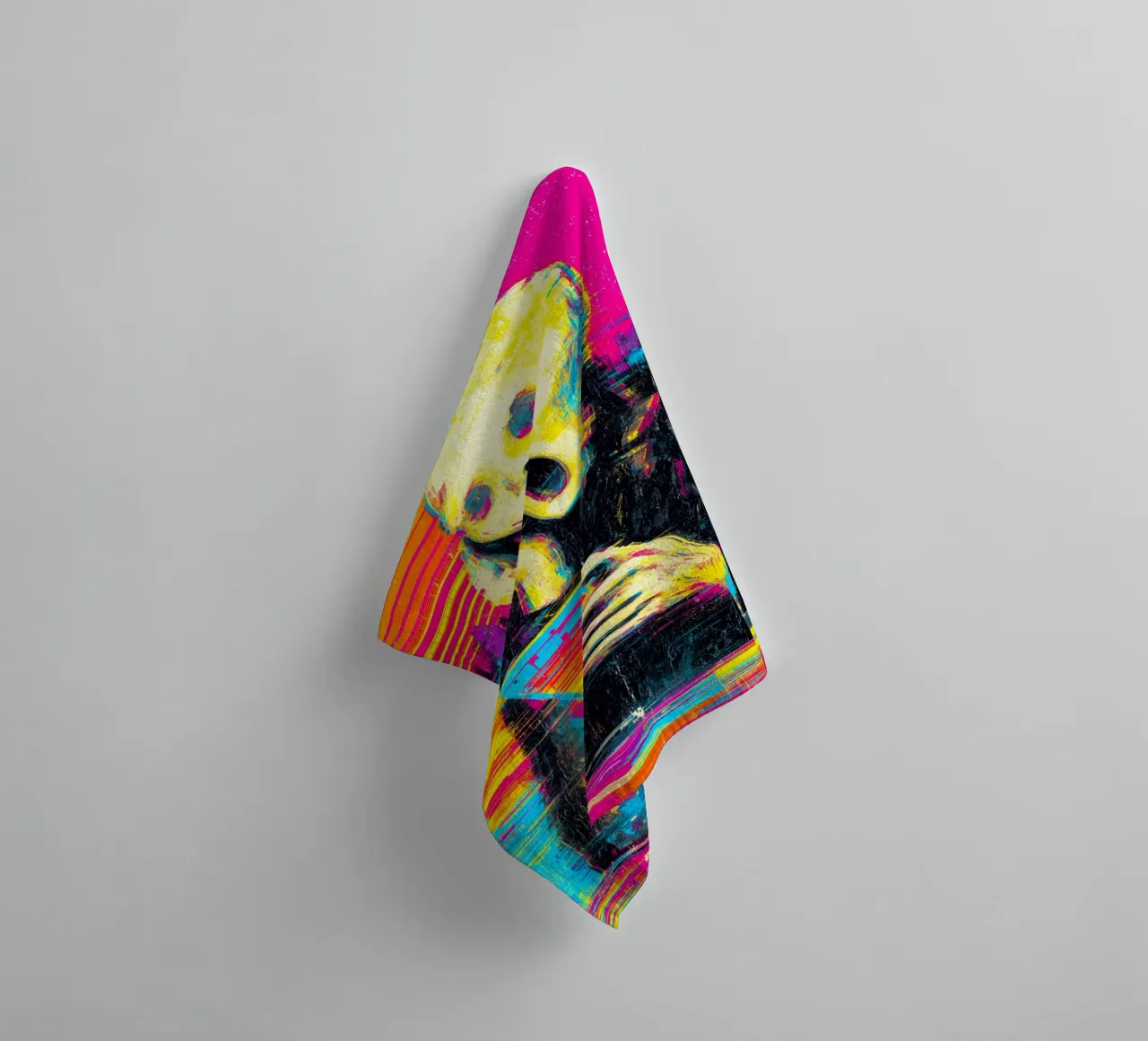 Pixel Panic towel by Justyna Jaszke JBJart