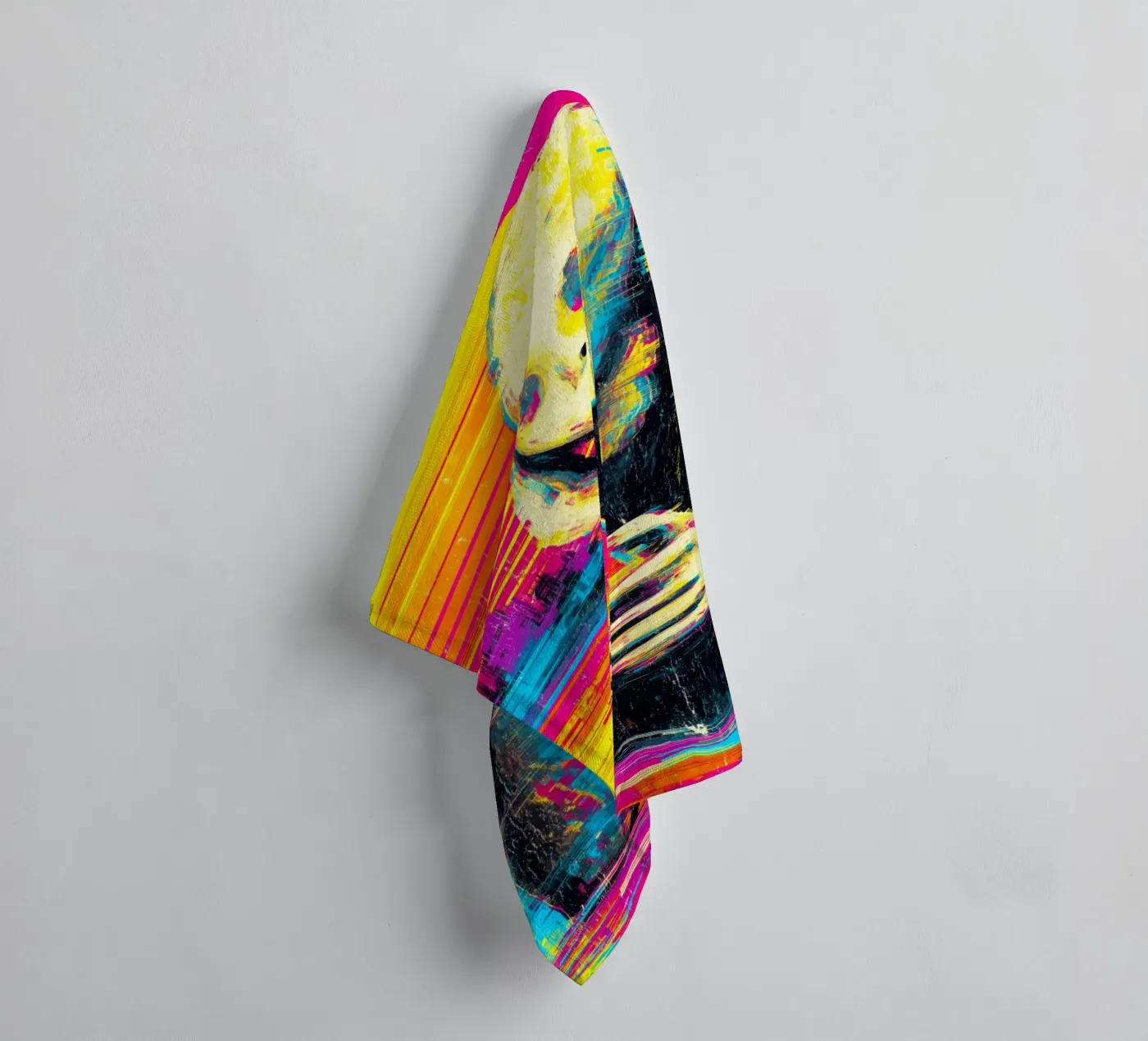 Pixel Paniek badhanddoek van Justyna Jaszke JBJart