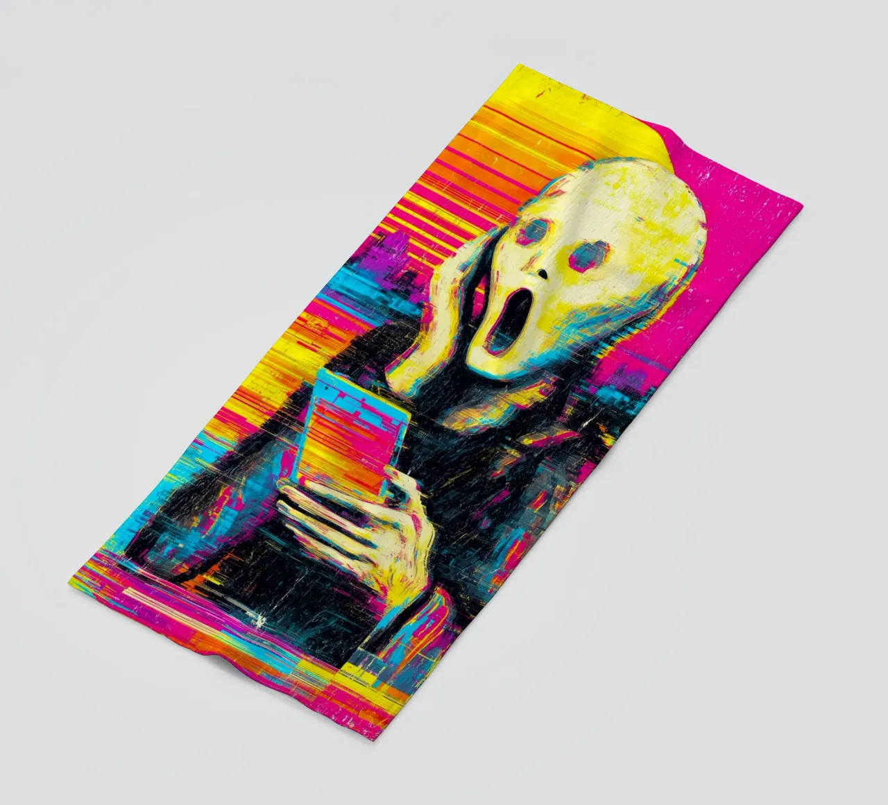 Pixel Panic beach towel by Justyna Jaszke JBJart
