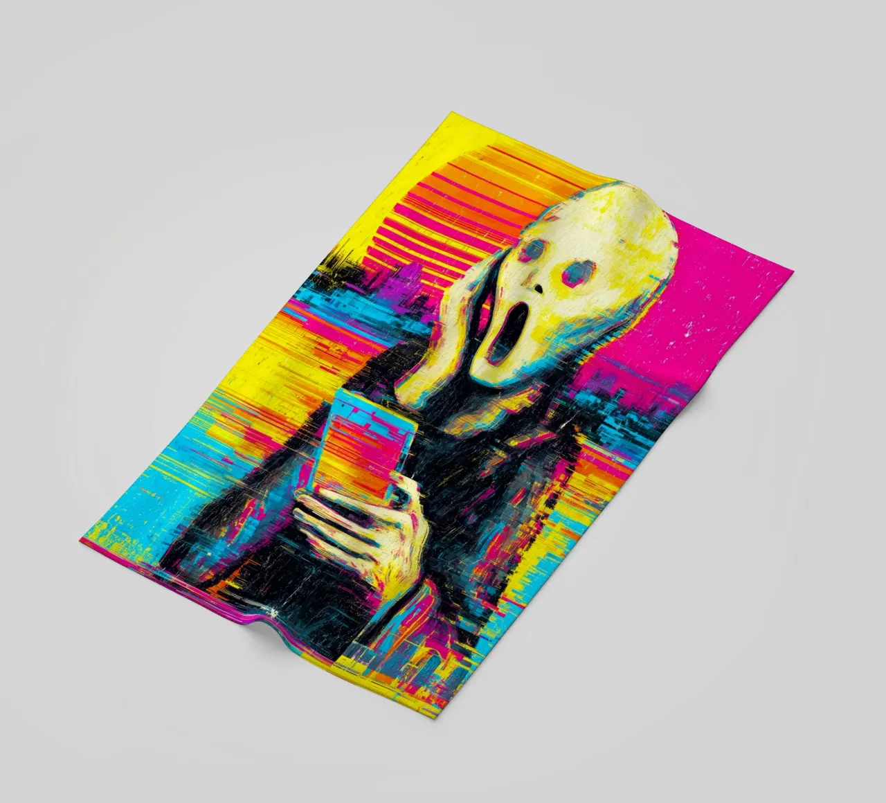 Pixel Panic beach towel by Justyna Jaszke JBJart