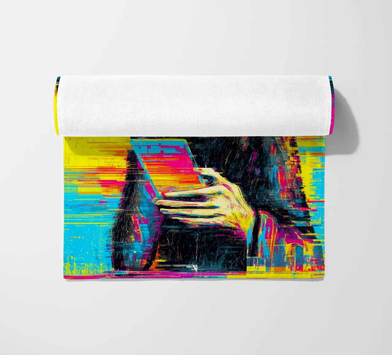 Pixel Panic beach towel by Justyna Jaszke JBJart