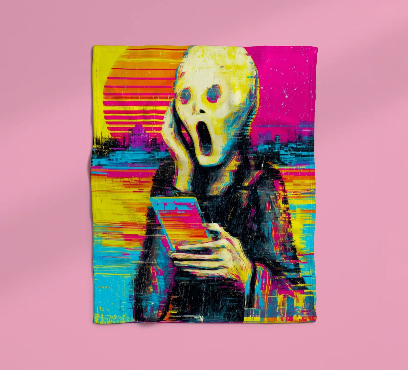 Pixel Paniek fleecedeken van Justyna Jaszke JBJart