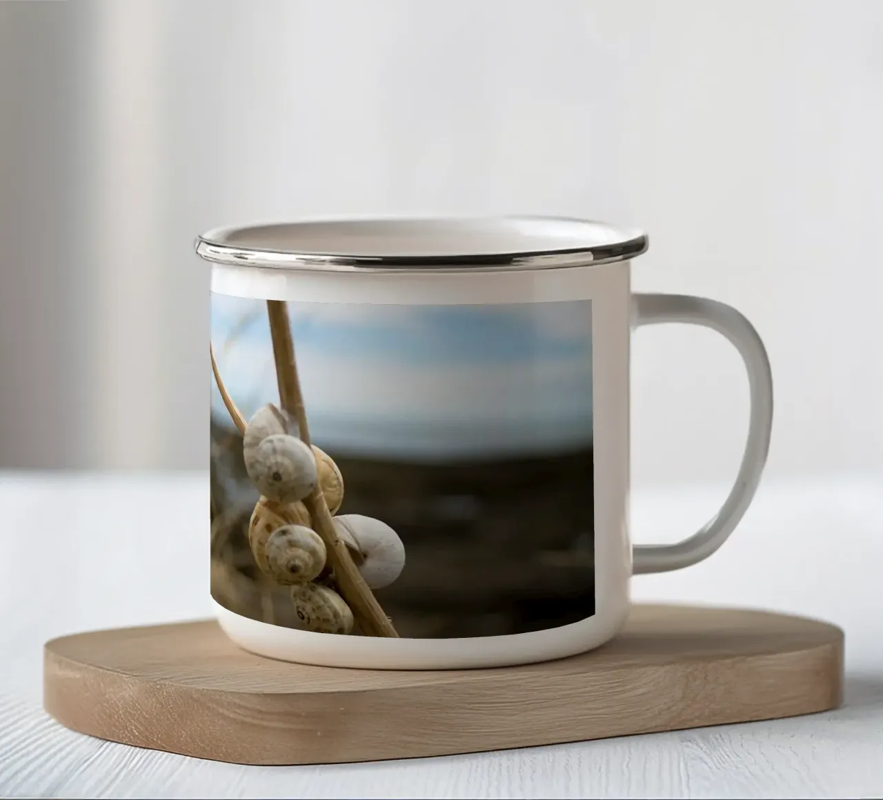 Conchiglie da spiaggia tazza in smalto da MiniClic