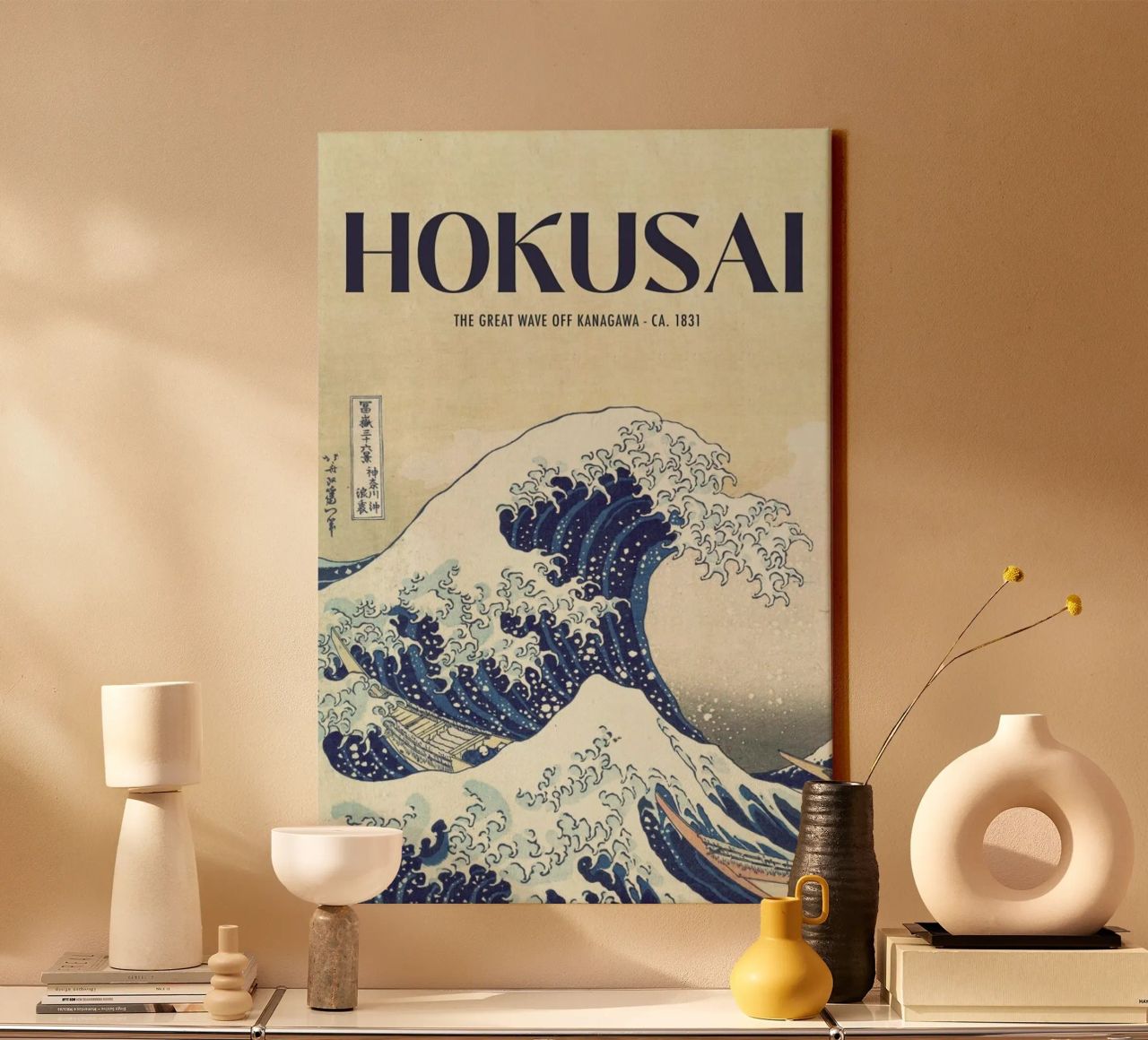 Hokusai - The Great Wave, Woodblock toile de Vintage by JUNIQE