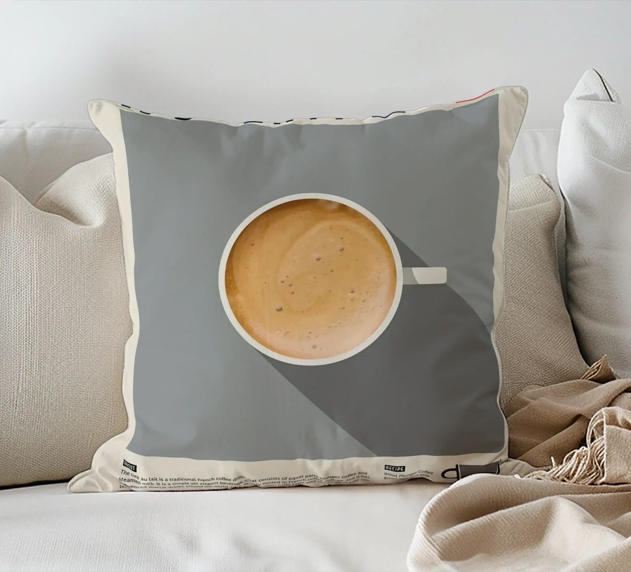 tazza di caffè latte cuscino da John C Labut
