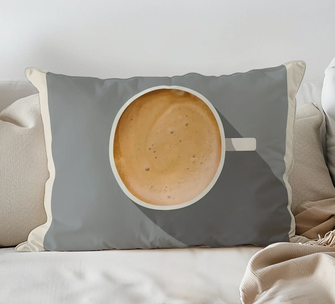 tazza di caffè latte cuscino da John C Labut