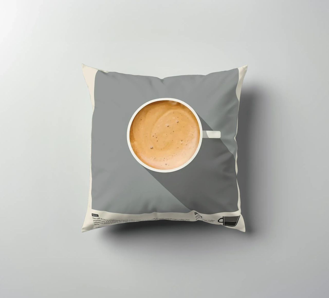 tazza di caffè latte cuscino da John C Labut