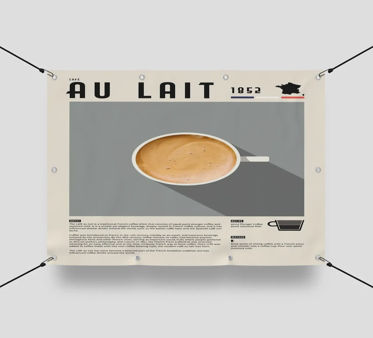 tazza di caffè latte telo in pvc da John C Labut