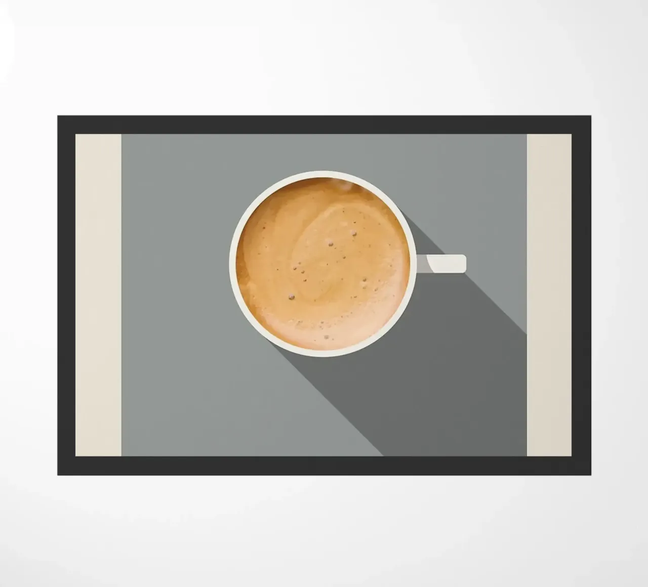 coffee cup latte doormat by John C Labut