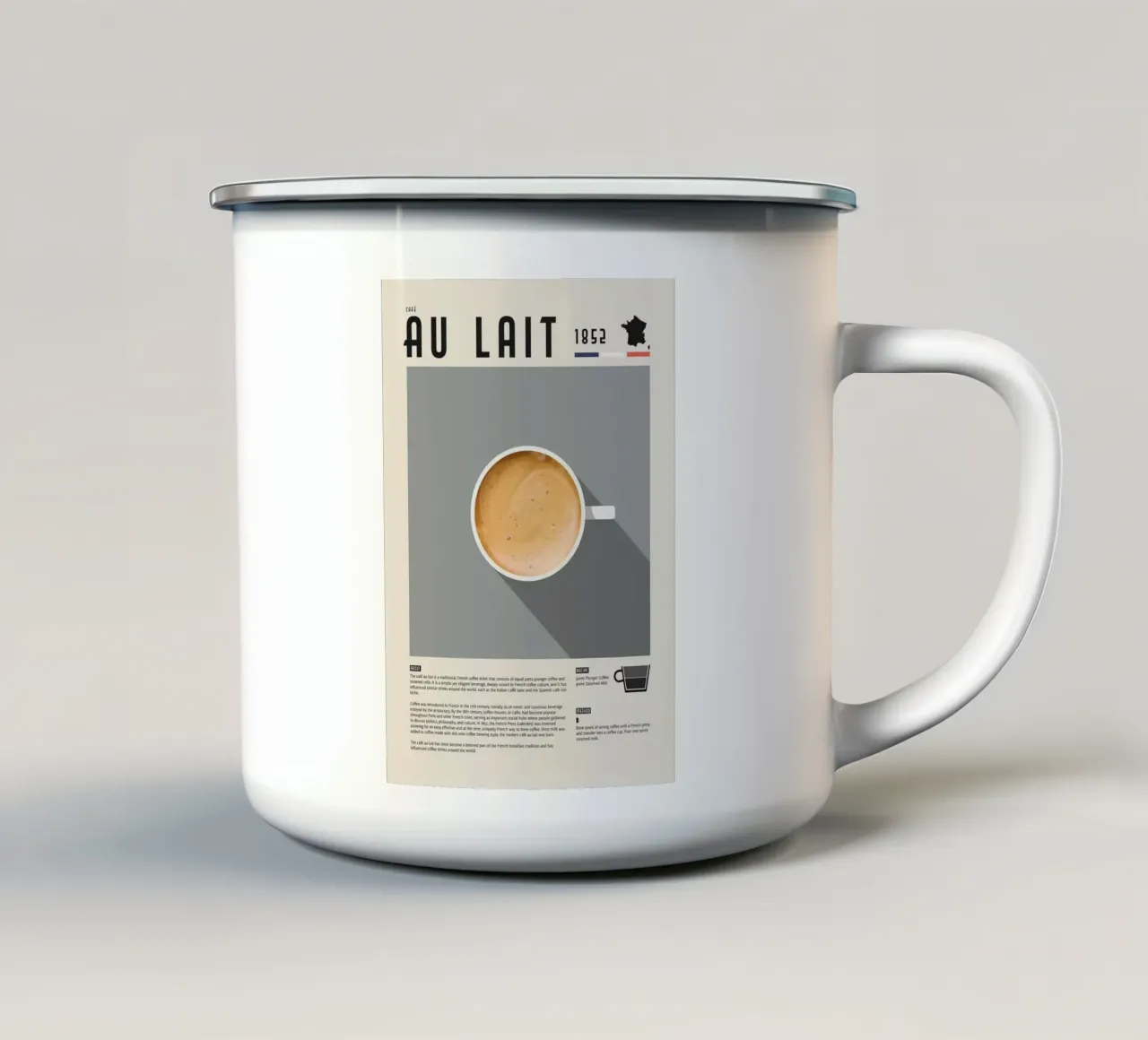 taza de café con leche taza de esmalte de John C Labut