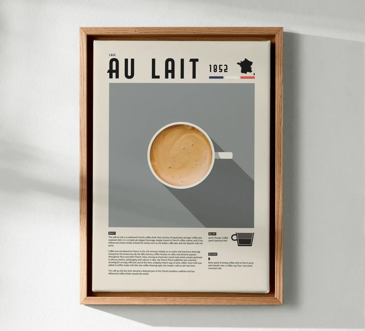 tazza di caffè latte tela da John C Labut