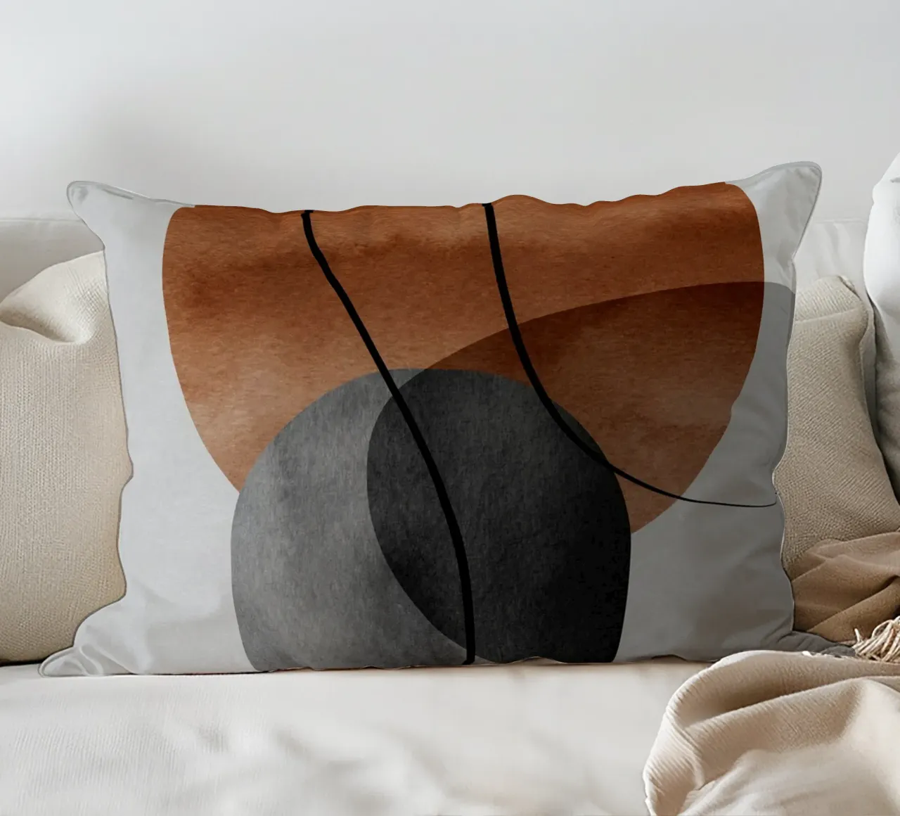 modern abstract circles cuscino da vintageshop