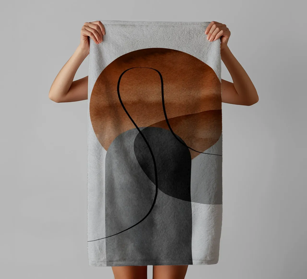 modern abstract circles asciugamano da bagno da vintageshop