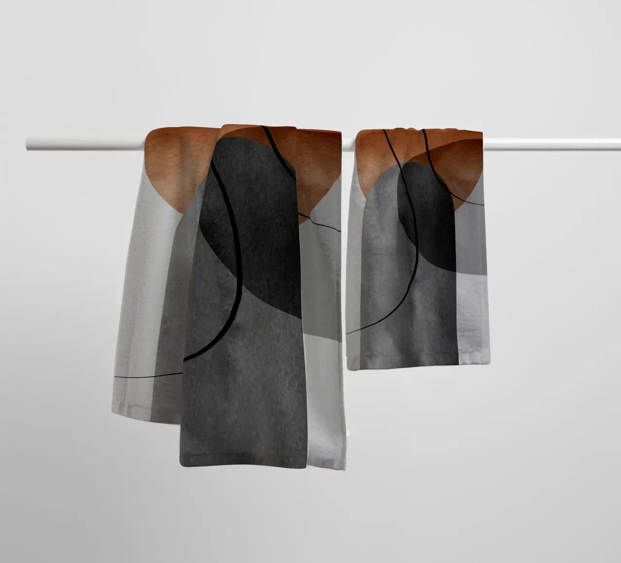 modern abstract circles asciugamano da bagno da vintageshop