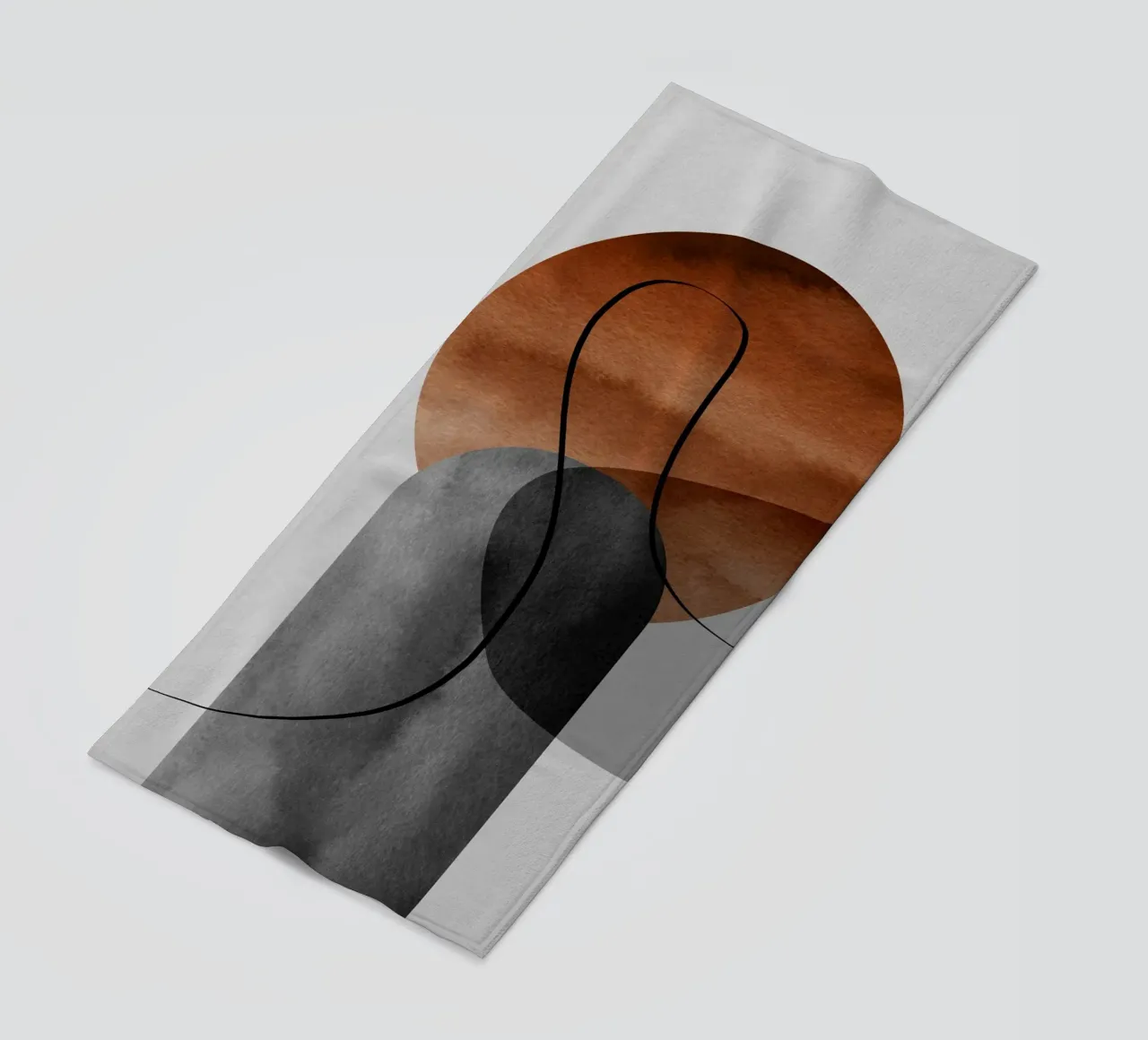 modern abstract circles telo mare da vintageshop