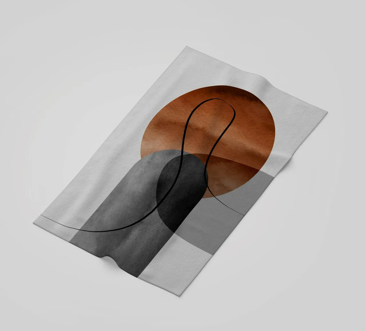 modern abstract circles telo mare da vintageshop