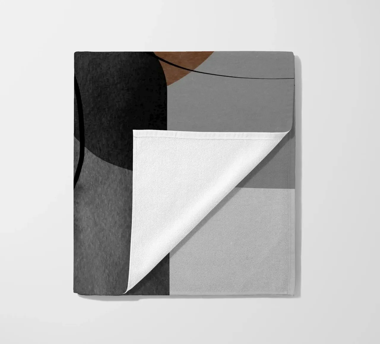 modern abstract circles telo mare da vintageshop