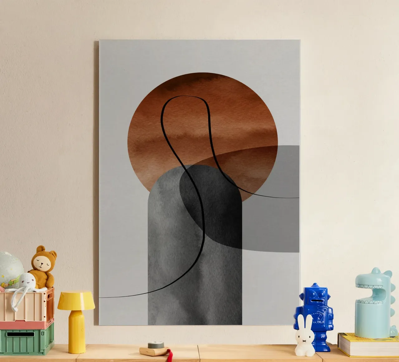 modern abstract circles plexiglass da vintageshop
