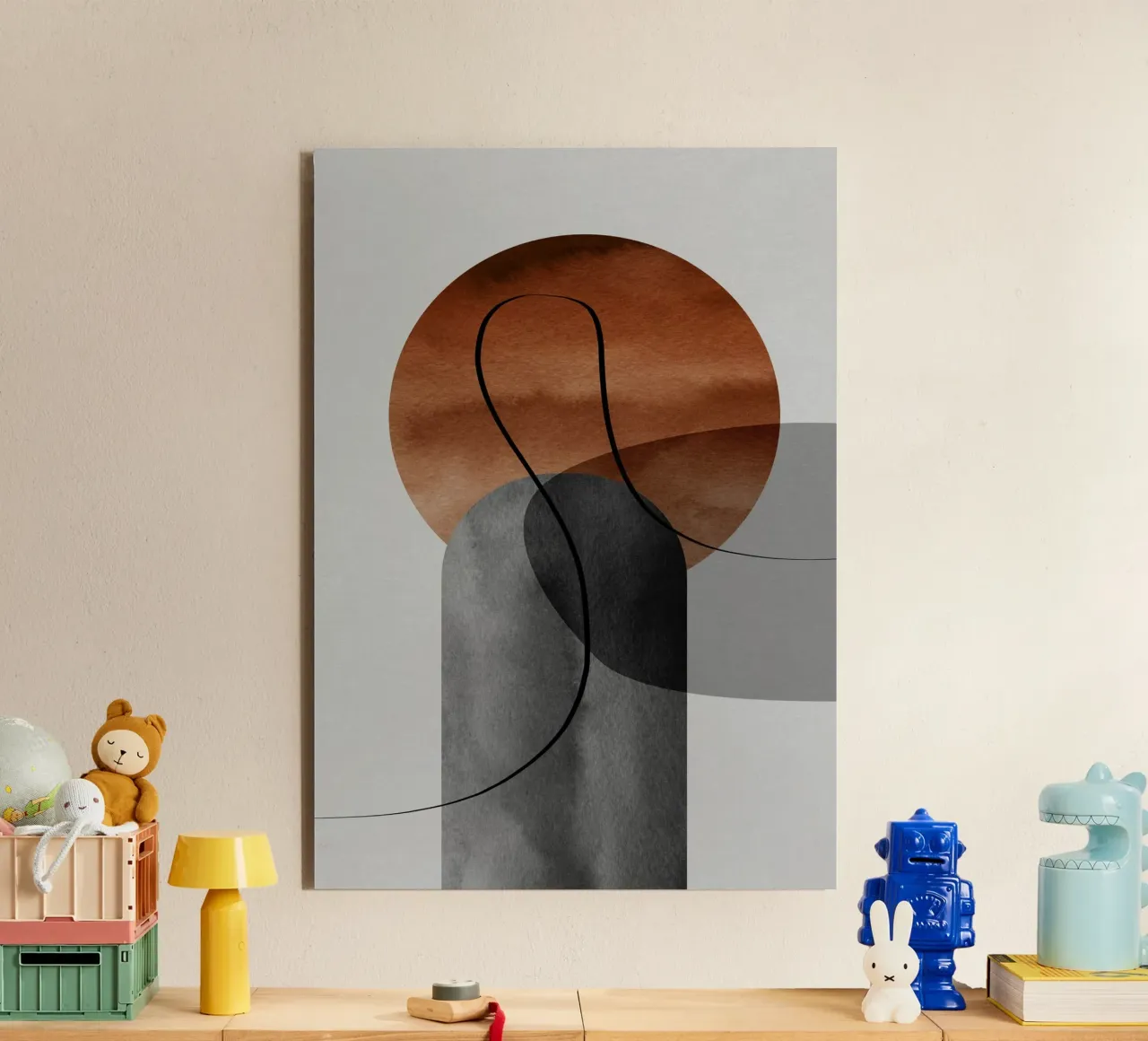 modern abstract circles alluminio dibond da vintageshop