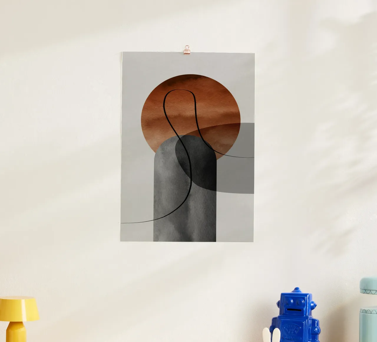 modern abstract circles poster da vintageshop