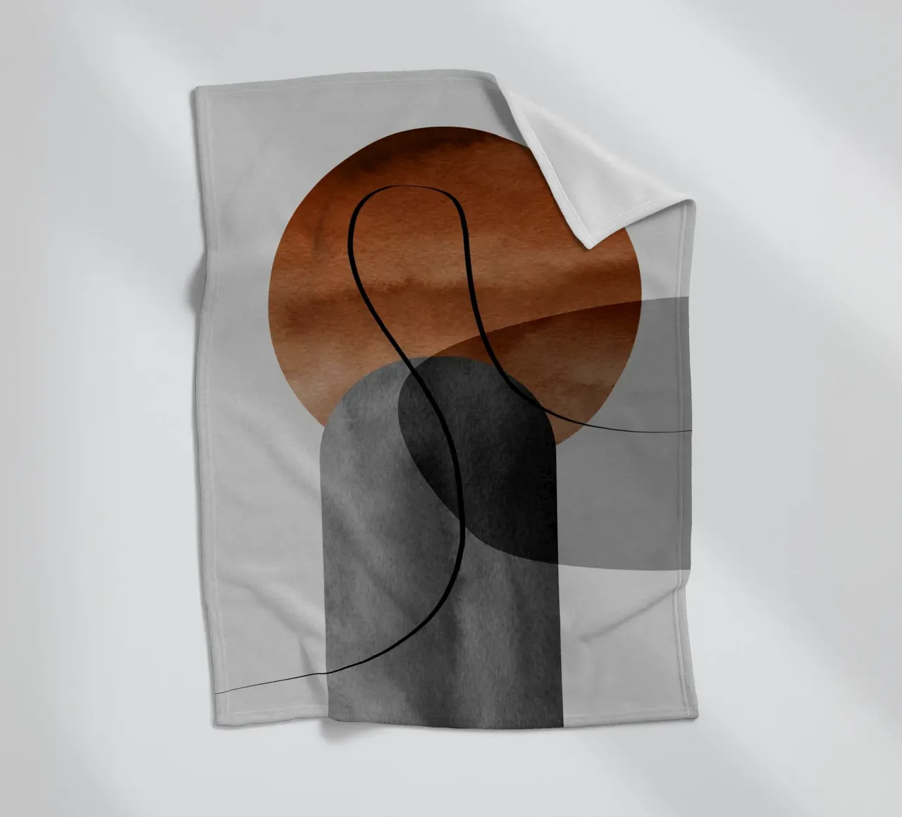 modern abstract circles coperta in pile da vintageshop