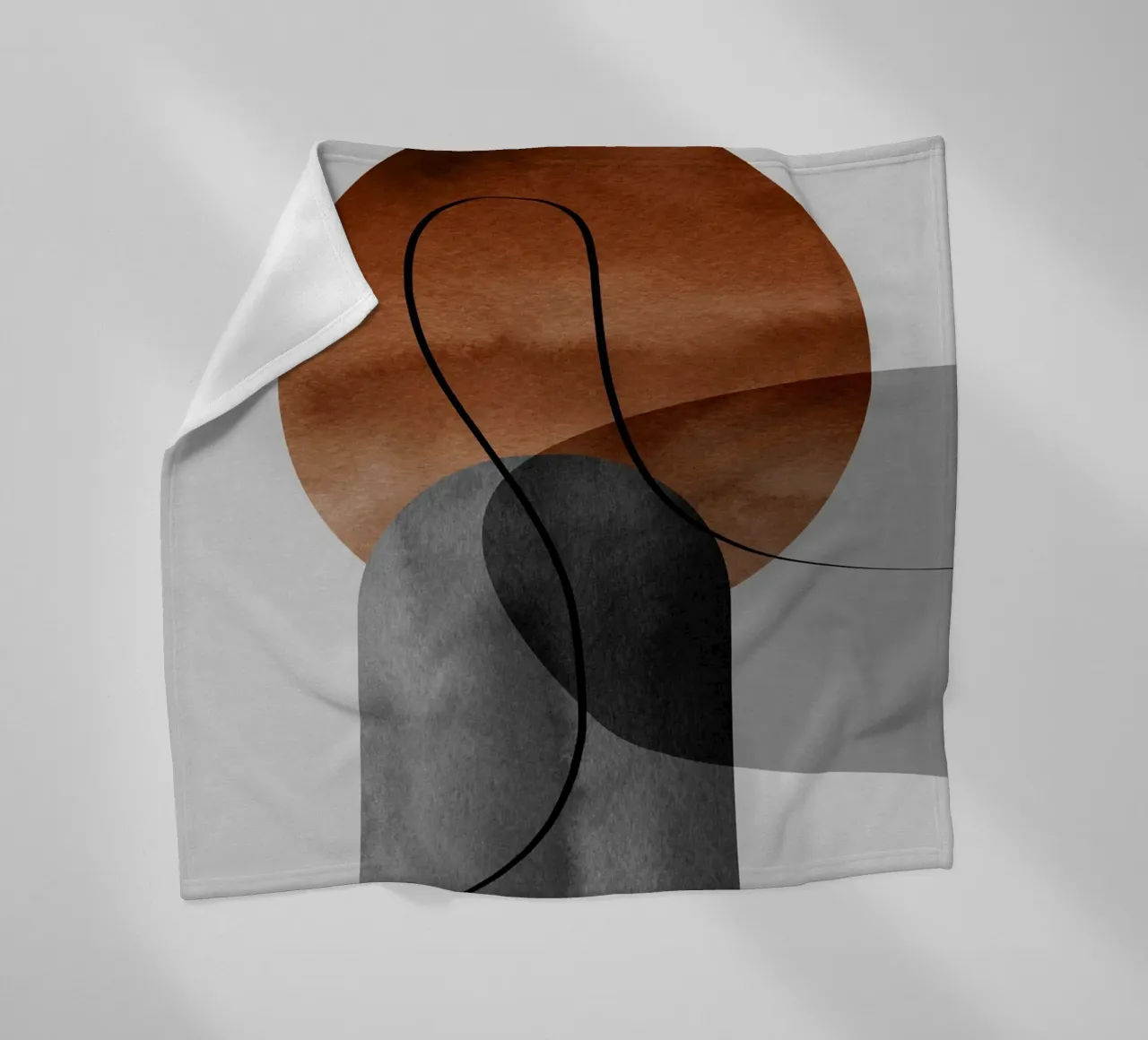 modern abstract circles coperta in pile da vintageshop
