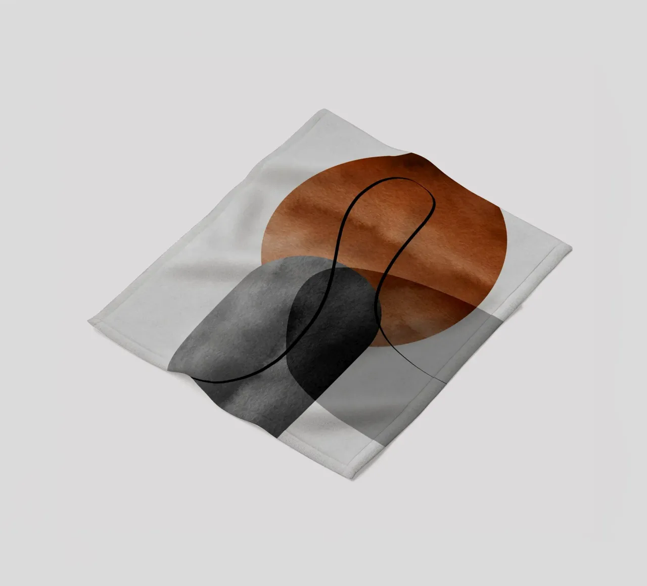 modern abstract circles coperta in pile da vintageshop