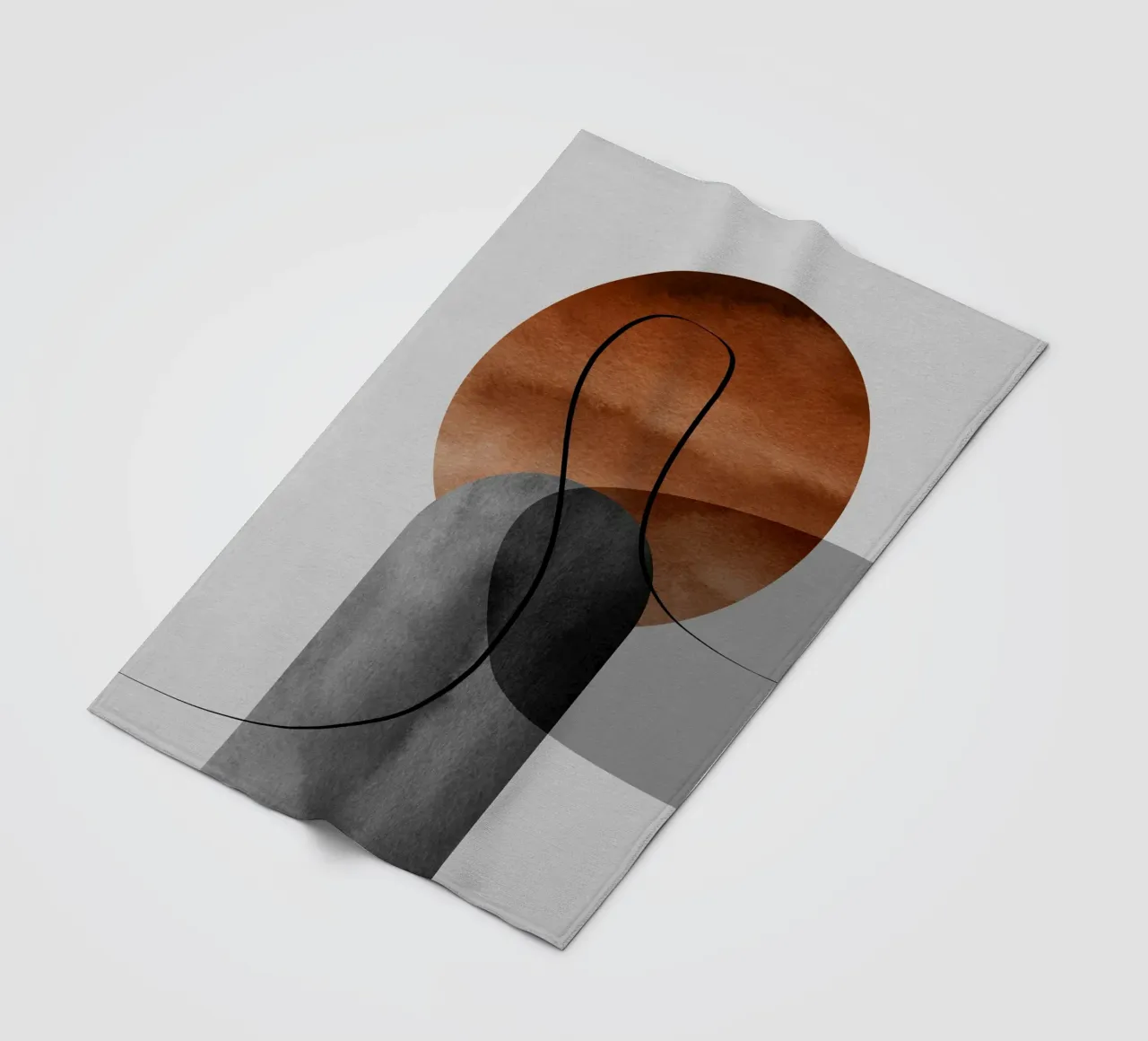 modern abstract circles coperta in pile da vintageshop