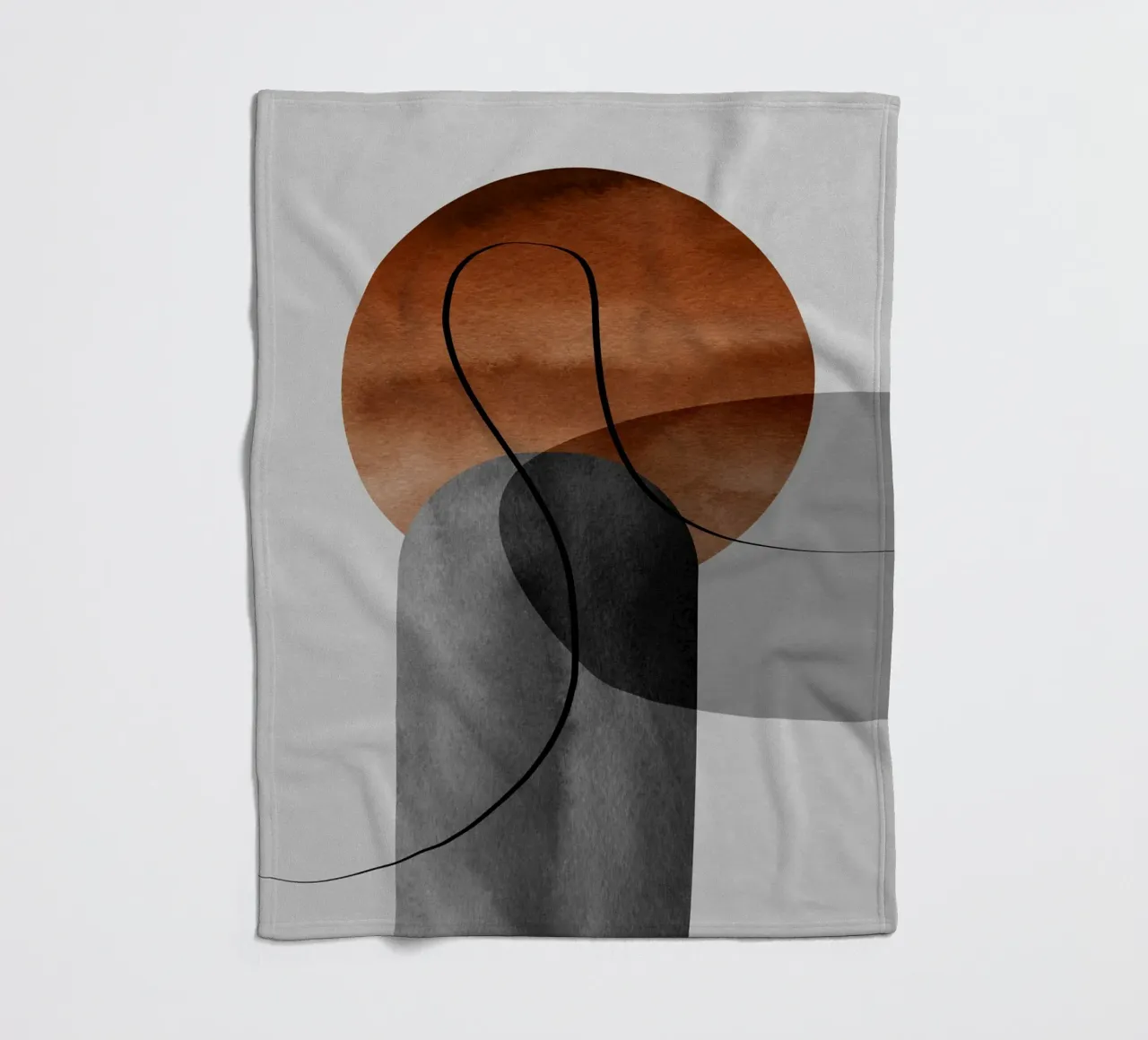 modern abstract circles coperta in pile da vintageshop