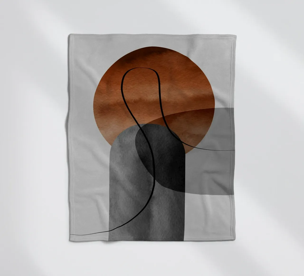 modern abstract circles coperta in pile da vintageshop