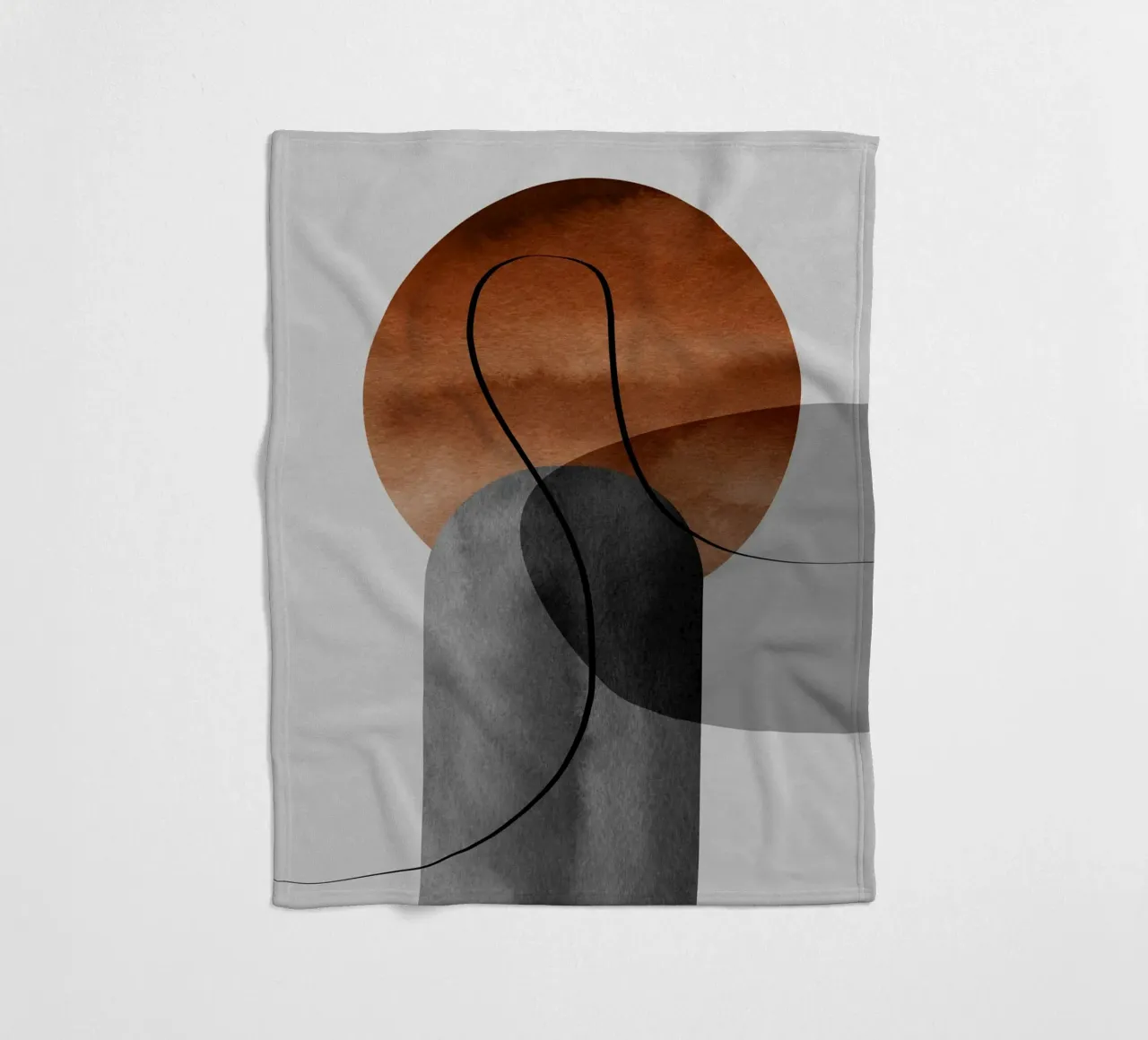 modern abstract circles coperta in pile da vintageshop