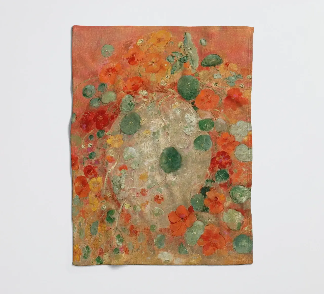 Nasturtiums by Odilon Redon coperta in pile da apoloprints