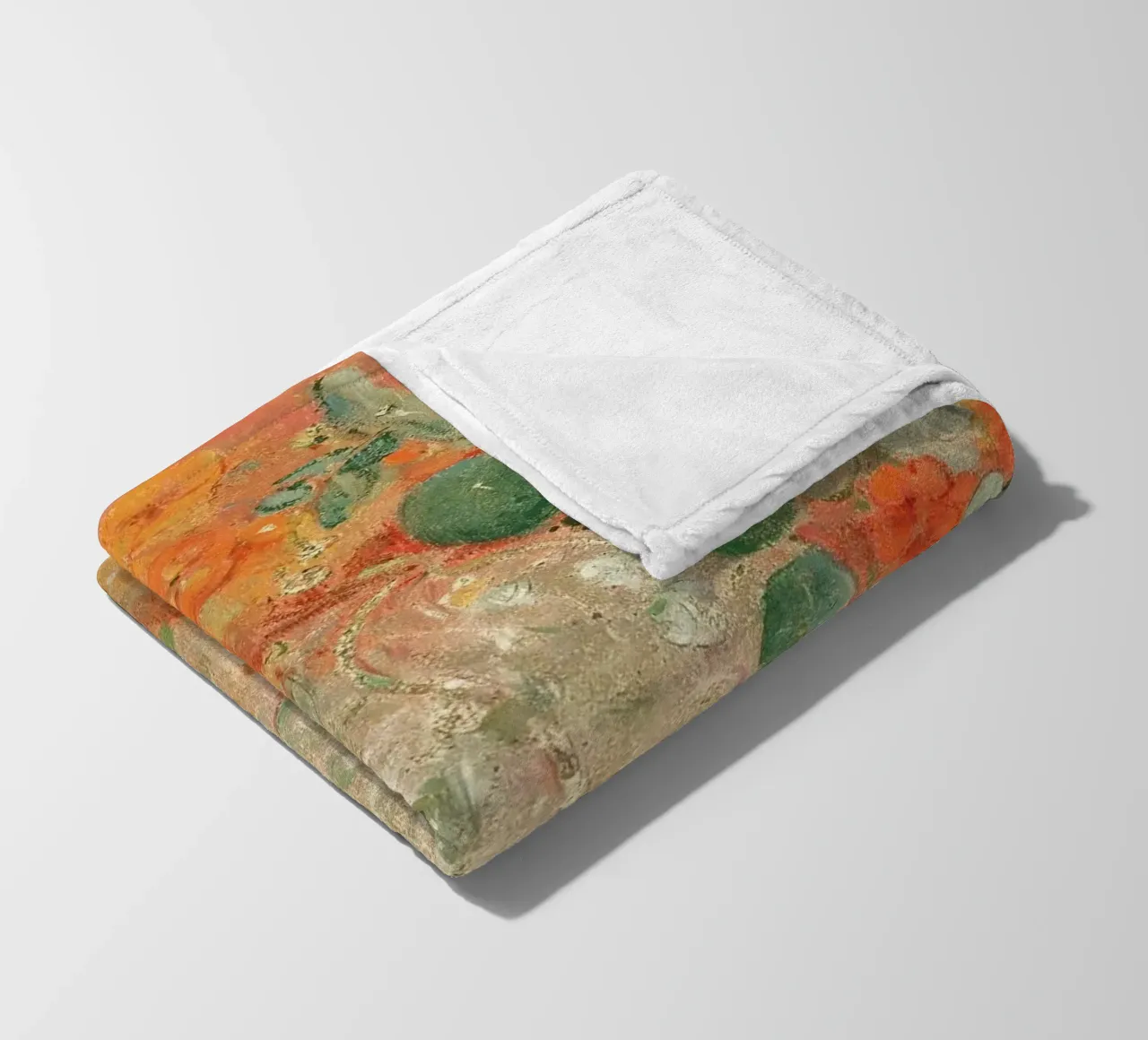 Nasturtiums by Odilon Redon coperta in pile da apoloprints