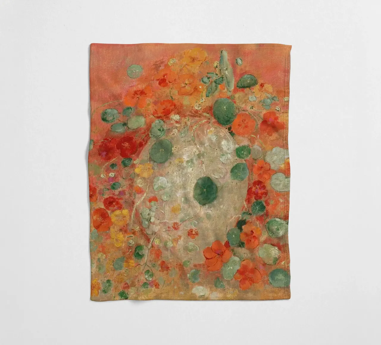 Nasturtiums by Odilon Redon coperta in pile da apoloprints