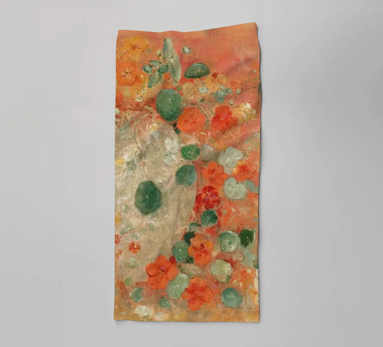 Nasturtiums by Odilon Redon towel by apoloprints