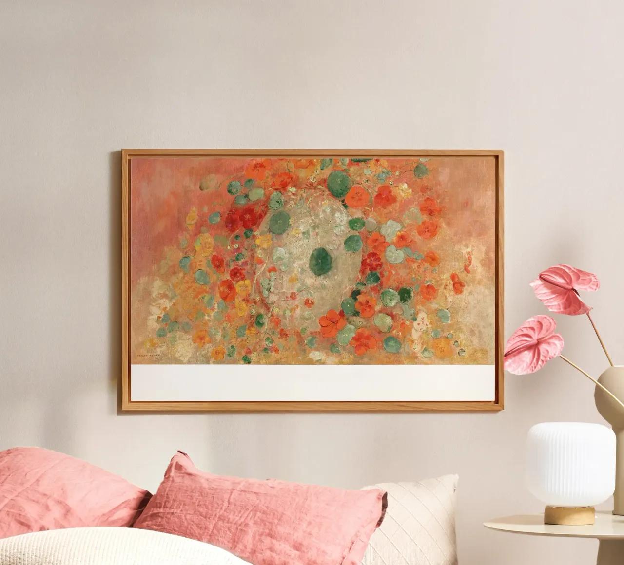Nasturtiums by Odilon Redon alu-dibond by apoloprints