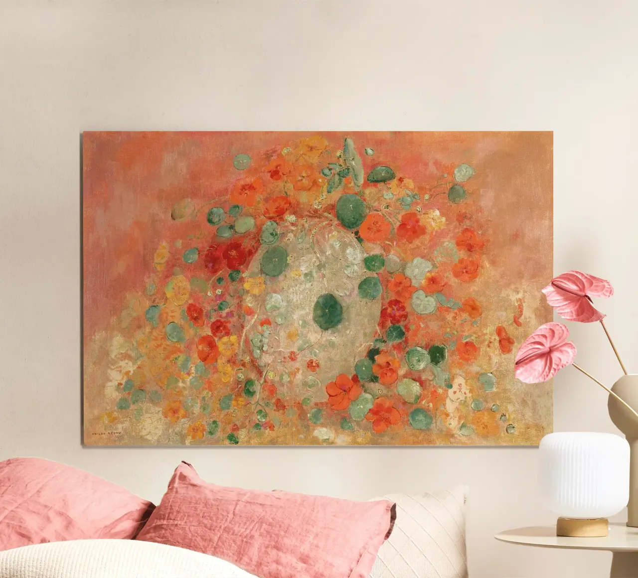 Nasturtiums by Odilon Redon carta hahnemühle da apoloprints