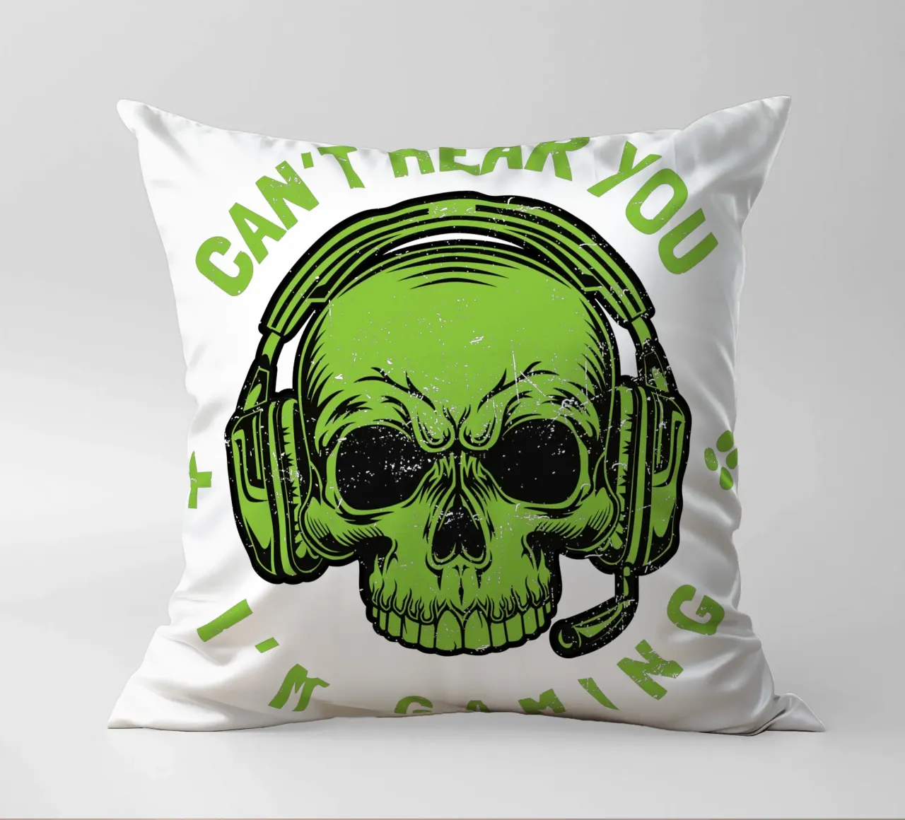CAN'T HEAR YOU I'M GAMING cuscino da edsonramosart
