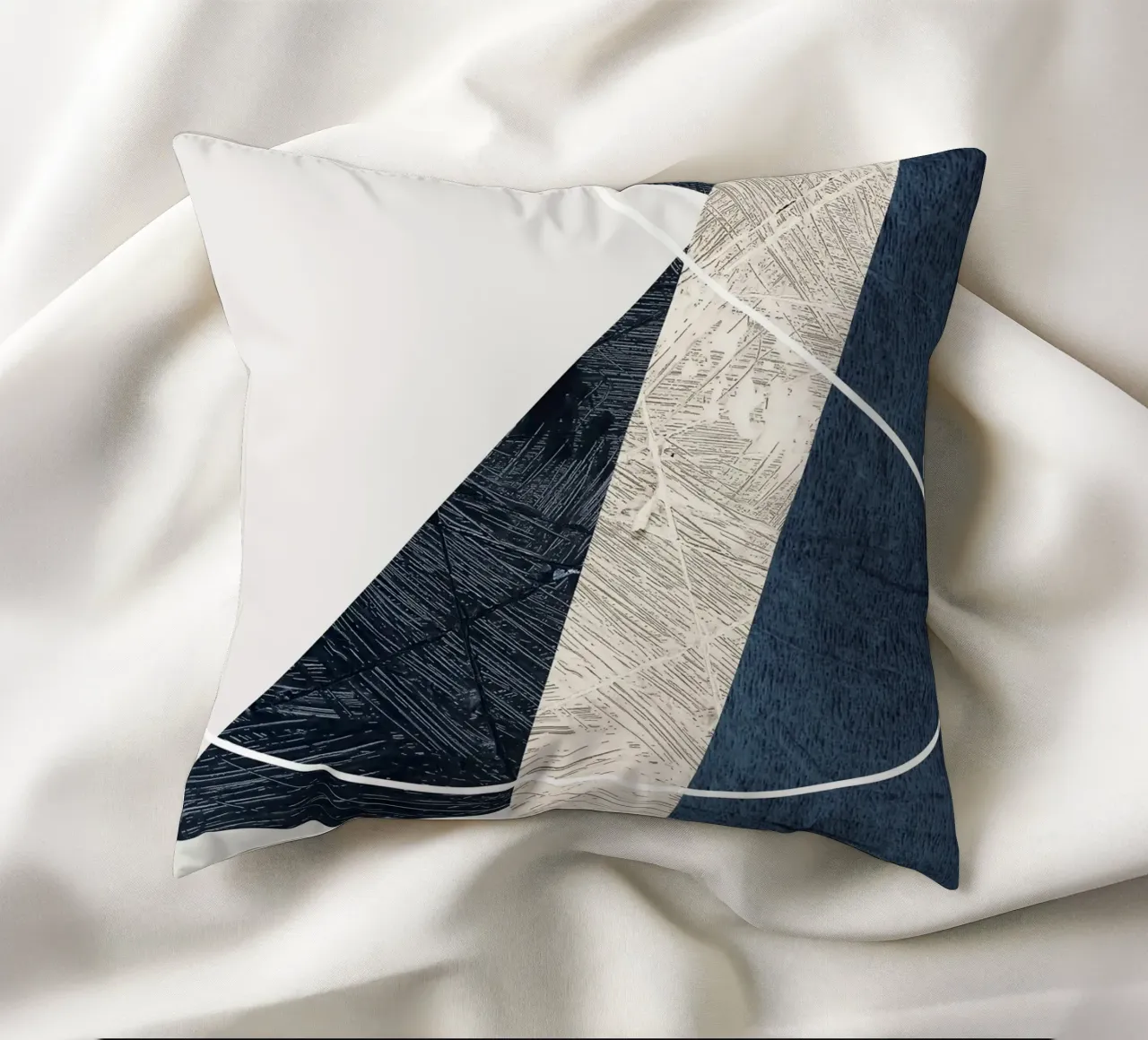 modern abstract art triangle cuscino da vintageshop