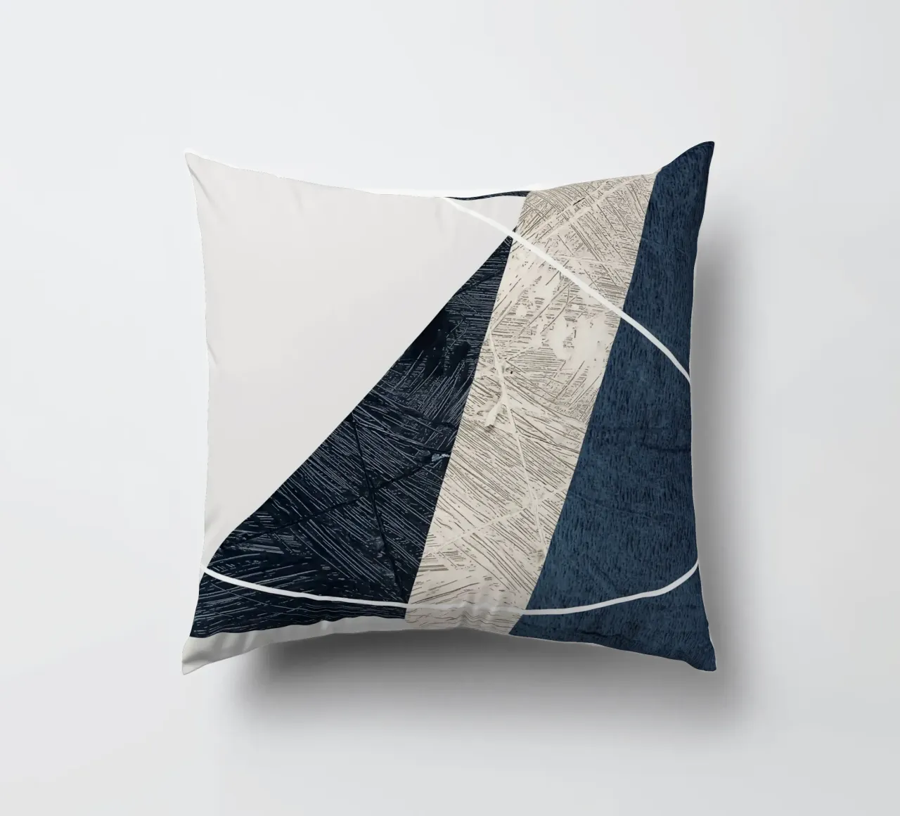 modern abstract art triangle cuscino da vintageshop