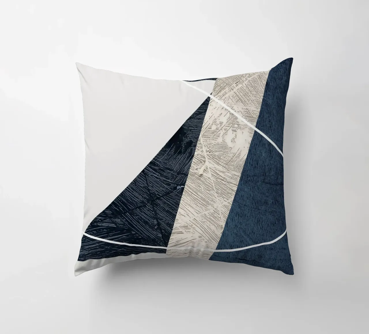 modern abstract art triangle cojín de vintageshop