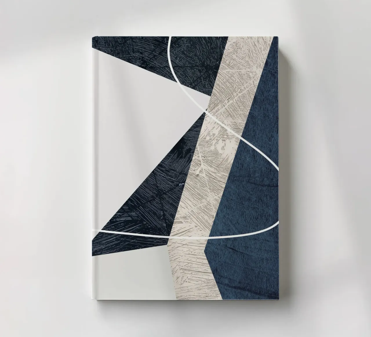 modern abstract art triangle notebook by vintageshop