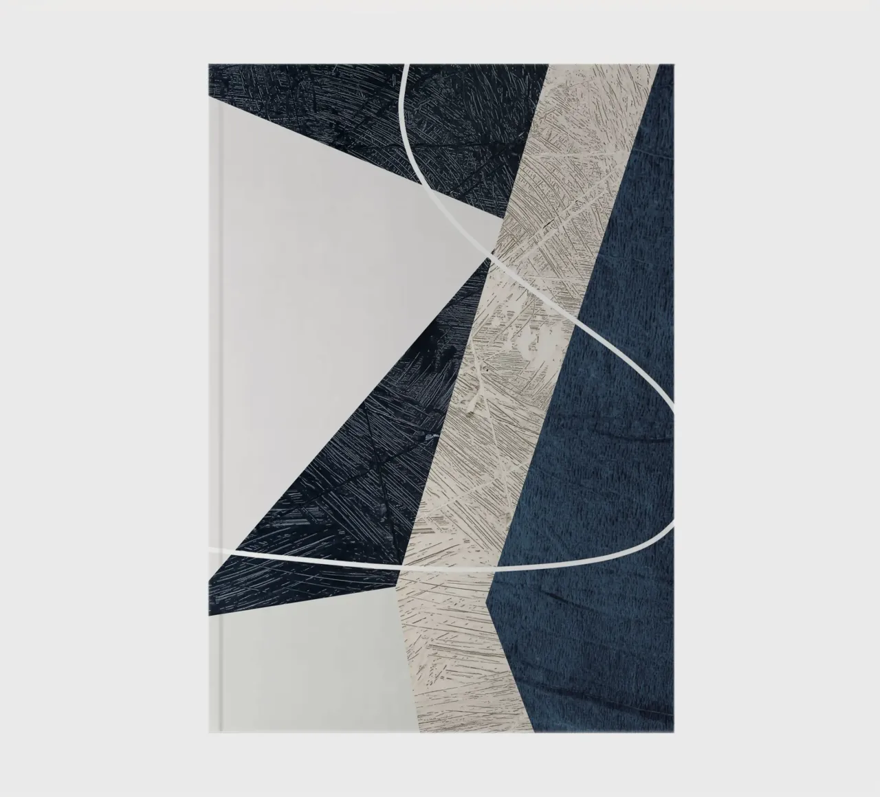 modern abstract art triangle notebook by vintageshop