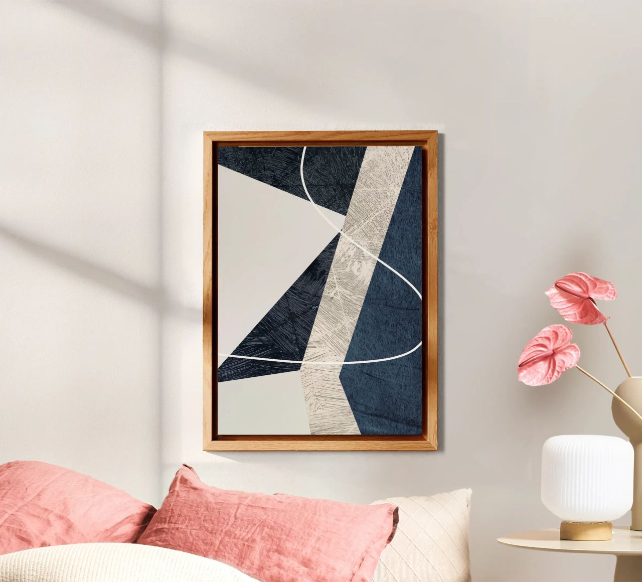 modern abstract art triangle alluminio dibond da vintageshop