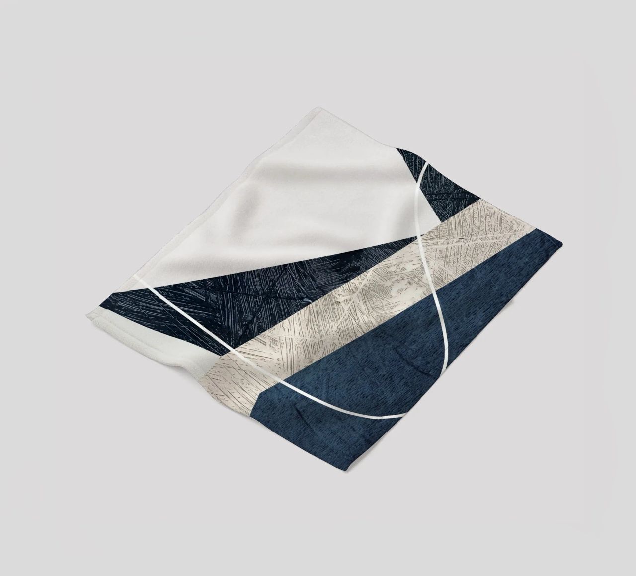 modern abstract art triangle coperta in pile da vintageshop