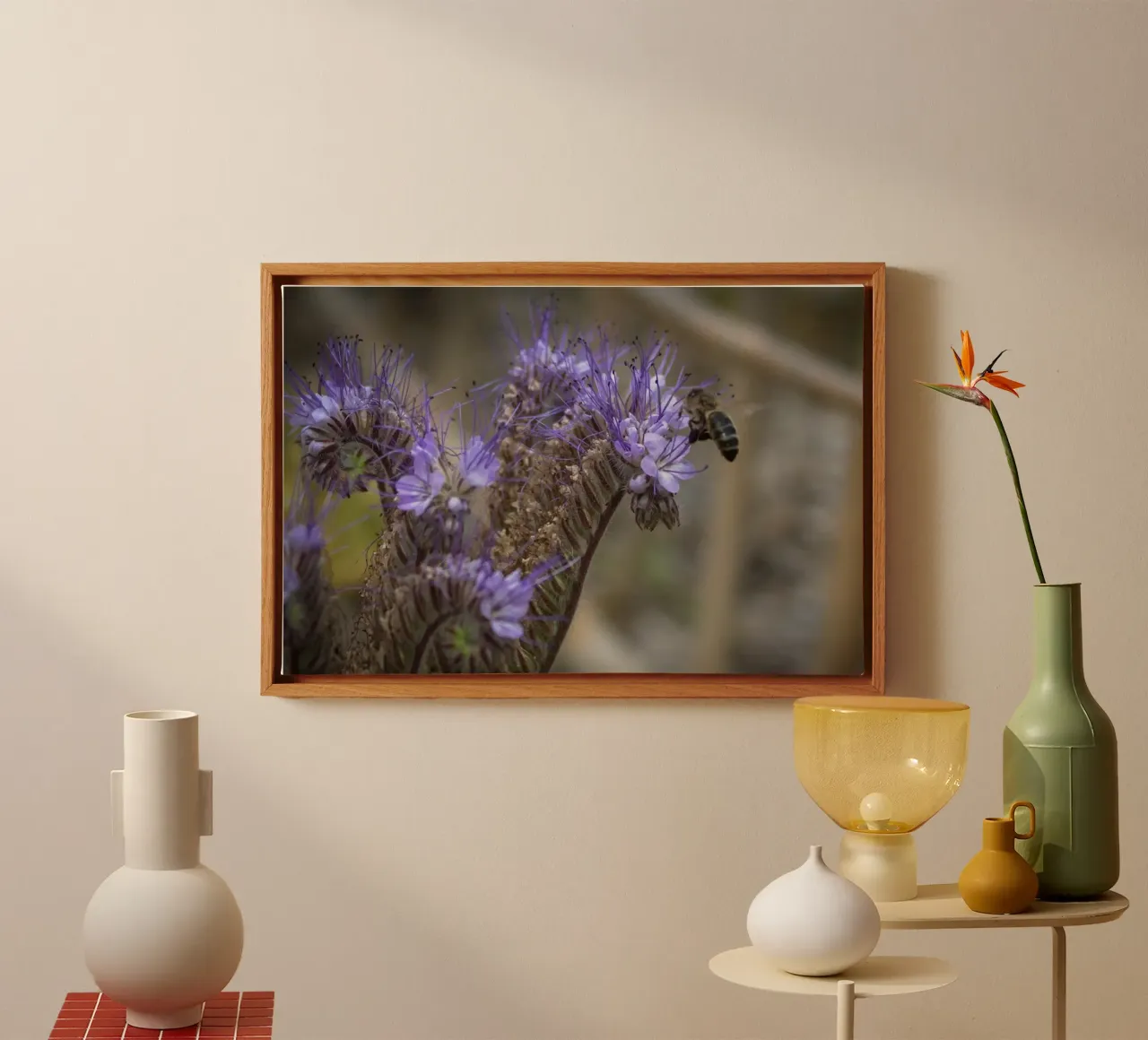 Lavender and bee garden canvas by MiniClic