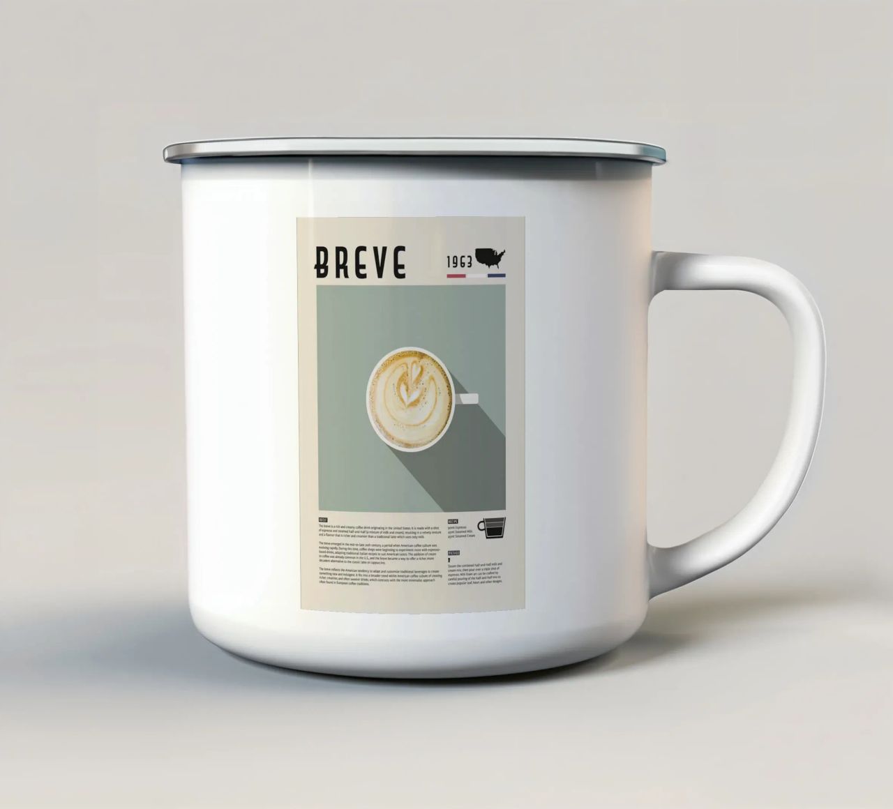 caffè macchiato tazza in smalto da John C Labut
