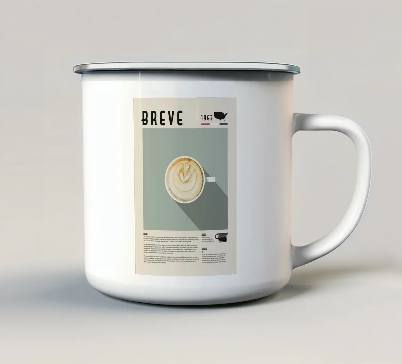 caffè macchiato tazza in smalto da John C Labut