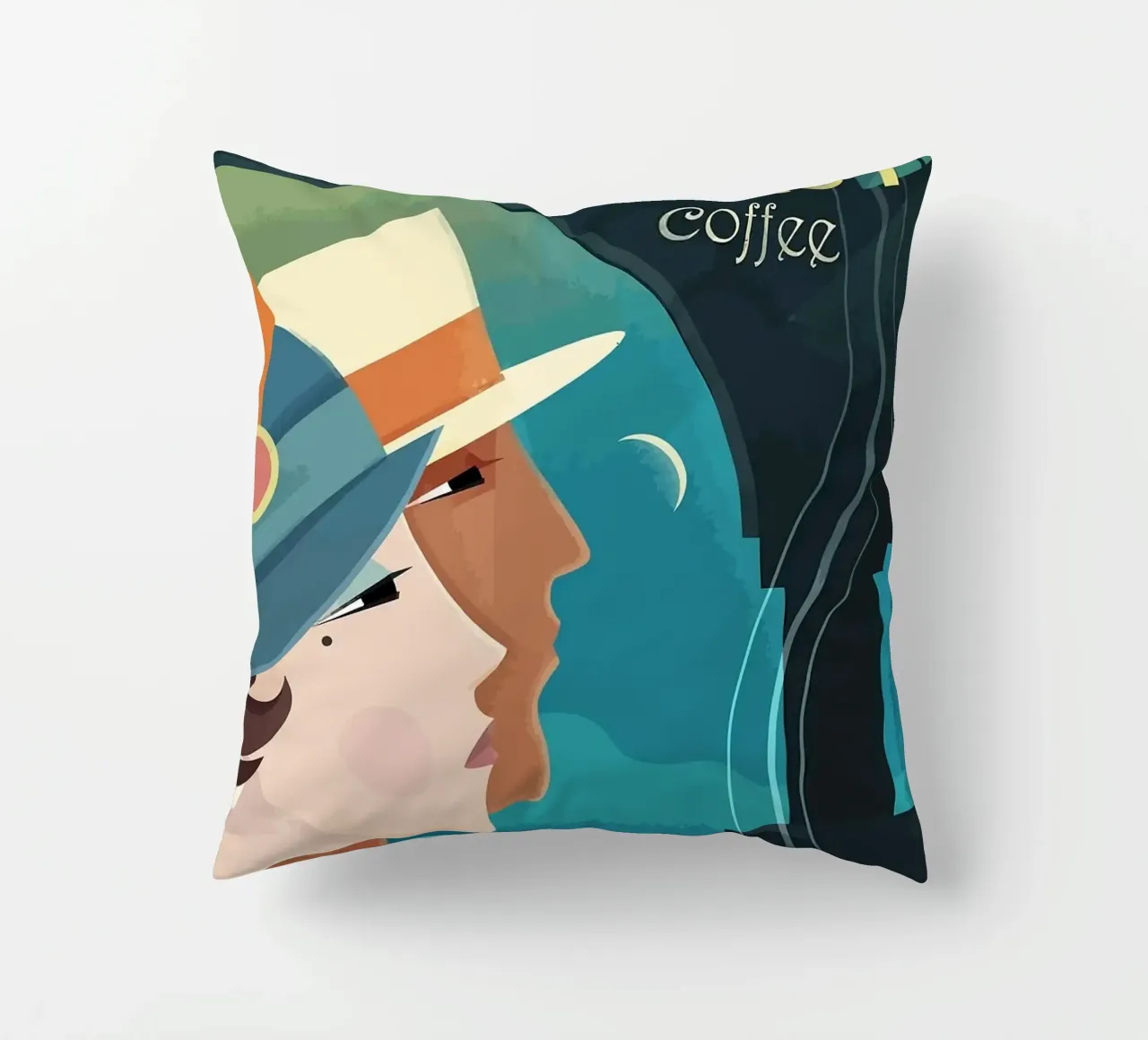 donna uomo caffè cuscino da John C Labut
